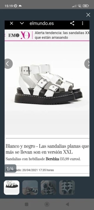 Sandalias Bershka blancas y negras