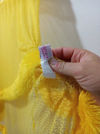 Camisón Babydoll encaje amarillo Talla M