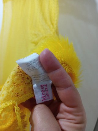 Camisón Babydoll encaje amarillo Talla M
