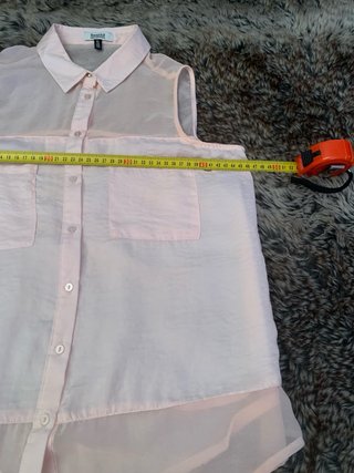 Camisa Bershka sin mangas rosa Talla S