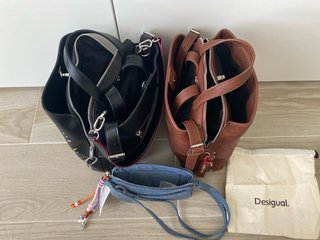 DESIGUAL: 2 abrigos, 2 mochilas, cazadora chaleco