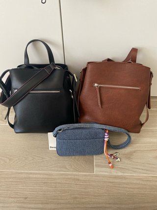 DESIGUAL: 2 abrigos, 2 mochilas, cazadora chaleco