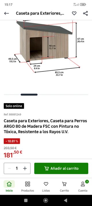 Caseta para mascotas exterior