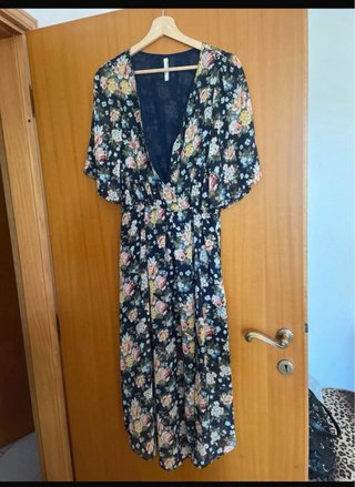 Pepe Jeans vestito midi fiori taglia M