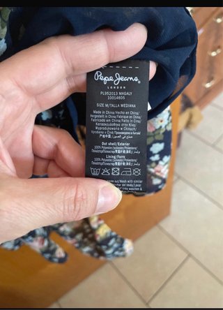 Pepe Jeans vestito midi fiori taglia M