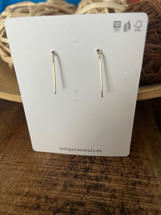 Pendientes corazón dorado grandes Antiga Casa Sala