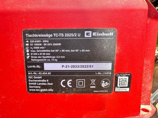 Sierra de mesa Einhell TC-TS 2025/2 U