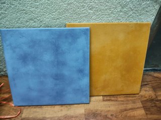 Baldosas 30x30 cm (Azul y Mostaza)