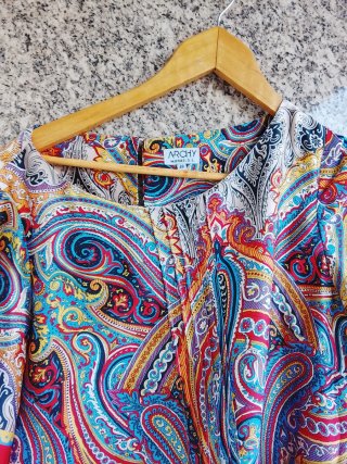 Vestido estampado paisley talla 46