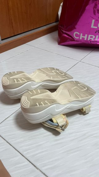 Sandalias Alta Moda Talla 39 Beige y Rosa