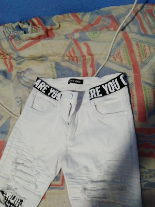 Pantalón vaquero blanco Talla S