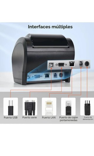Impresora Tickets Bluetooth USB LAN MUNBYN Negra
