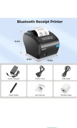 Impresora Tickets Bluetooth USB LAN MUNBYN Negra