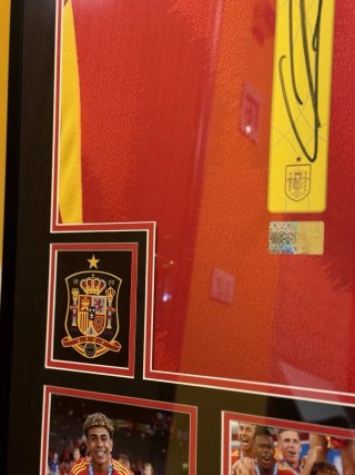 Maglia Yamal incorniciata e autografata COA Icons