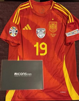 Maglia Yamal incorniciata e autografata COA Icons