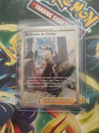 Carta Pokémon Entrenador Ambición de Cintia