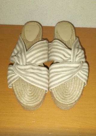 Sandalias plataforma cáñamo mujer
