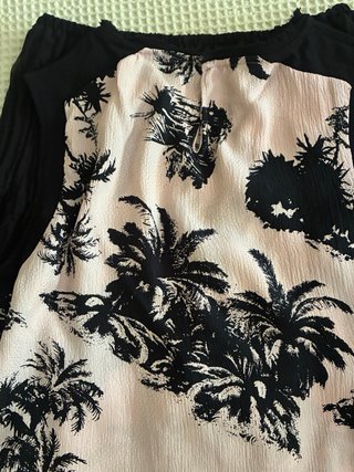 Conjunto Top y Falda Estampado Palmeras