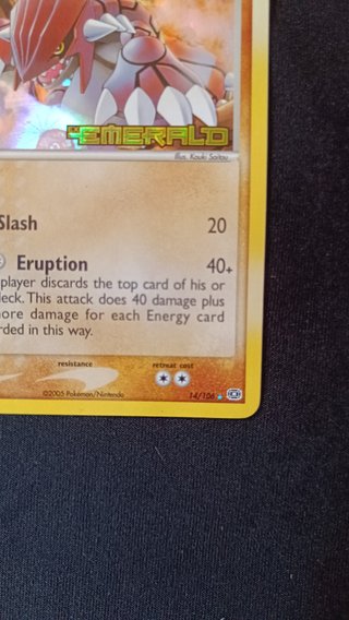 Groudon #14 Reverse Holo Emerald sello PSA