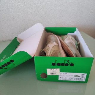 Zapatillas Diadora blanco y verde mujer
