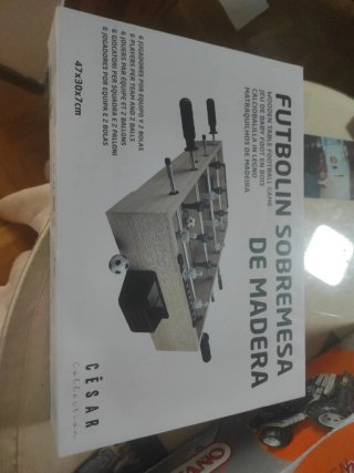 Futbolín de madera sobremesa
