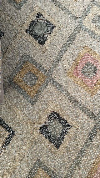 Alfombra Yute Diseño Geométrico Multicolor