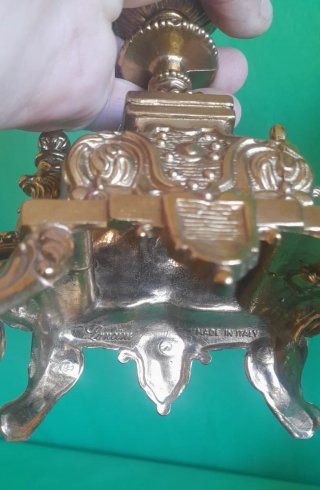 Pareja Candelabros Bronce Lancini Italia