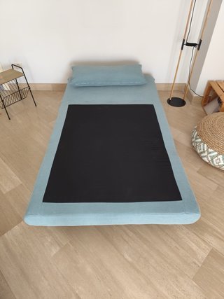 Sillón cama verde aguamarina