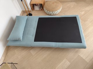 Sillón cama verde aguamarina