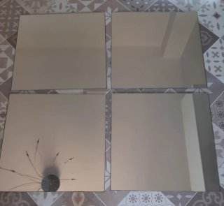 Set 4 specchi quadrati decorativi