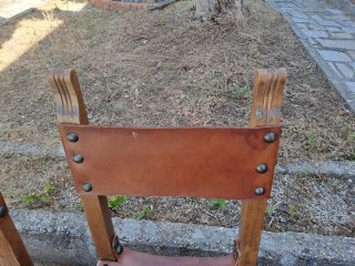 Sillas Castellanas Piel y Madera (6 uds)