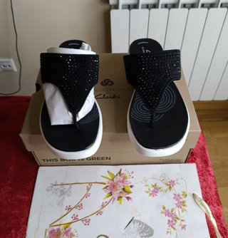 Sandalias cuña Clarks Drift Negro Talla 41