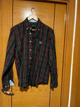 Camisa Vale Cuatro cuadros verde y rojo