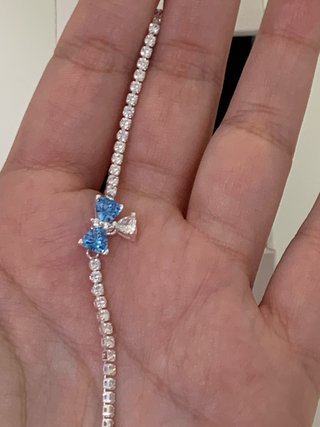 Pulsera Pandora Lazo Azul Brillantes