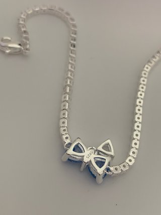 Pulsera Pandora Lazo Azul Brillantes
