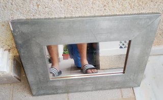 Espejo Marco Gris Plata