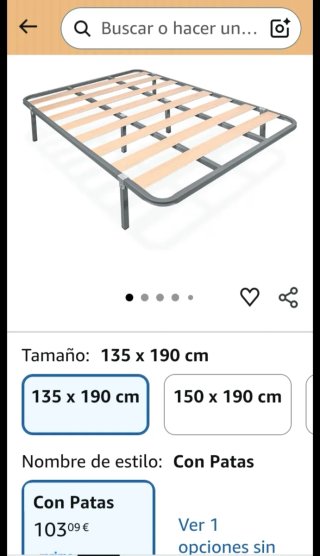 Somier 135x190 poco uso