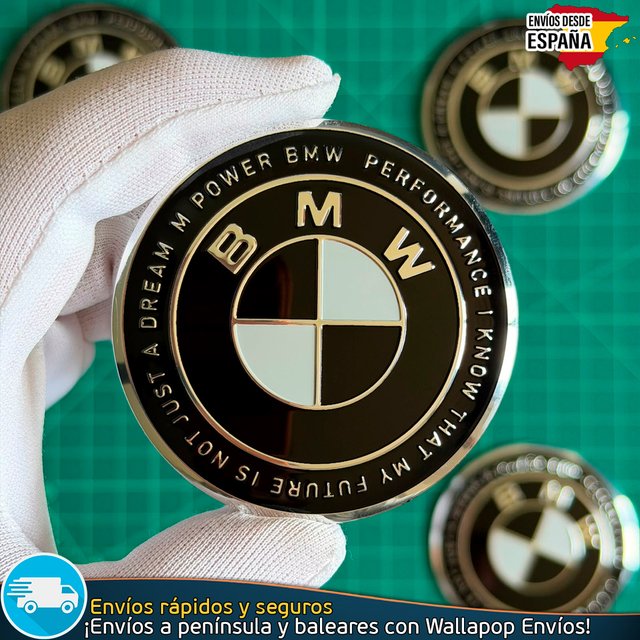Emblema BMW 60mm M Power Tapacubos Tapas Llantas