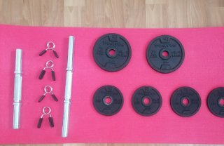 Mancuernas con discos y cierres