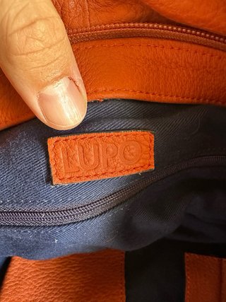 Bolso de piel Lupo naranja