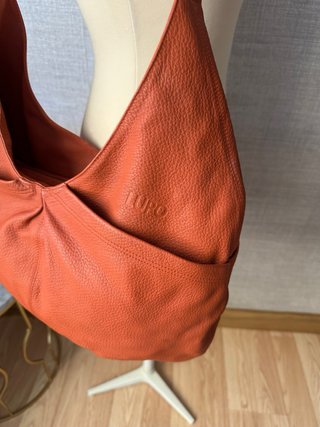 Bolso de piel Lupo naranja