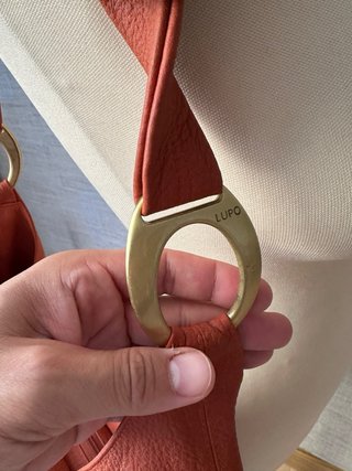 Bolso de piel Lupo naranja