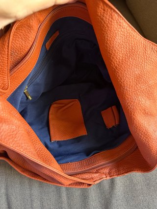 Bolso de piel Lupo naranja