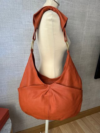 Bolso de piel Lupo naranja