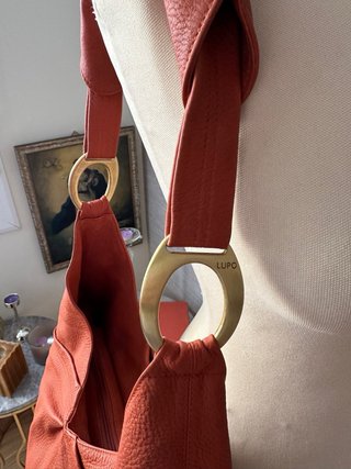 Bolso de piel Lupo naranja