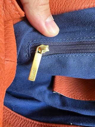 Bolso de piel Lupo naranja