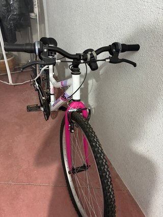 Bicicleta Montaña 26 Mujer Blanca Malva Nueva