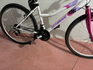 Bicicleta Montaña 26 Mujer Blanca Malva Nueva