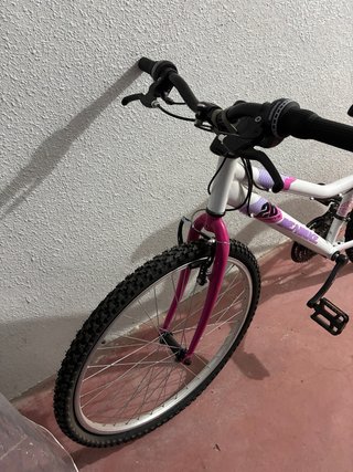 Bicicleta Montaña 26 Mujer Blanca Malva Nueva
