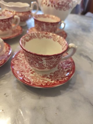 Juego de café La Cartuja Rosa